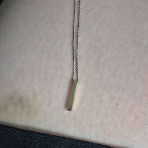 Elegant Silver Bar Necklace